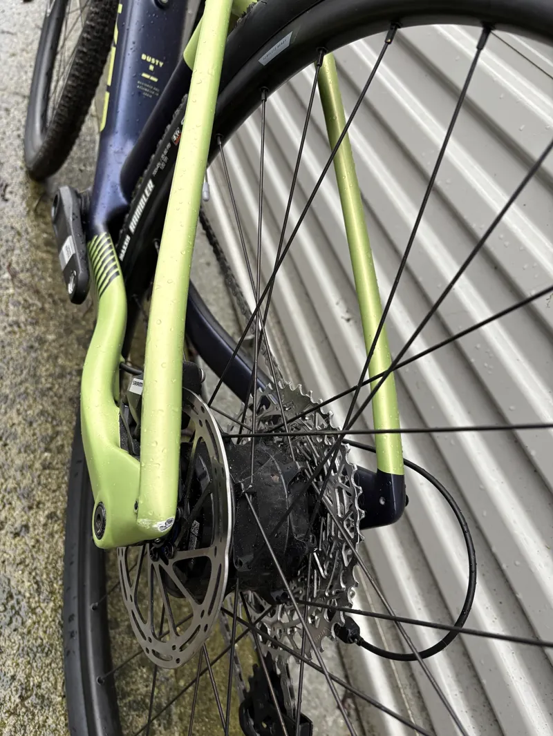 Ex Demo Mondraker Dusty R Large Electric Bike 2025 Black/Lime/Teal-5