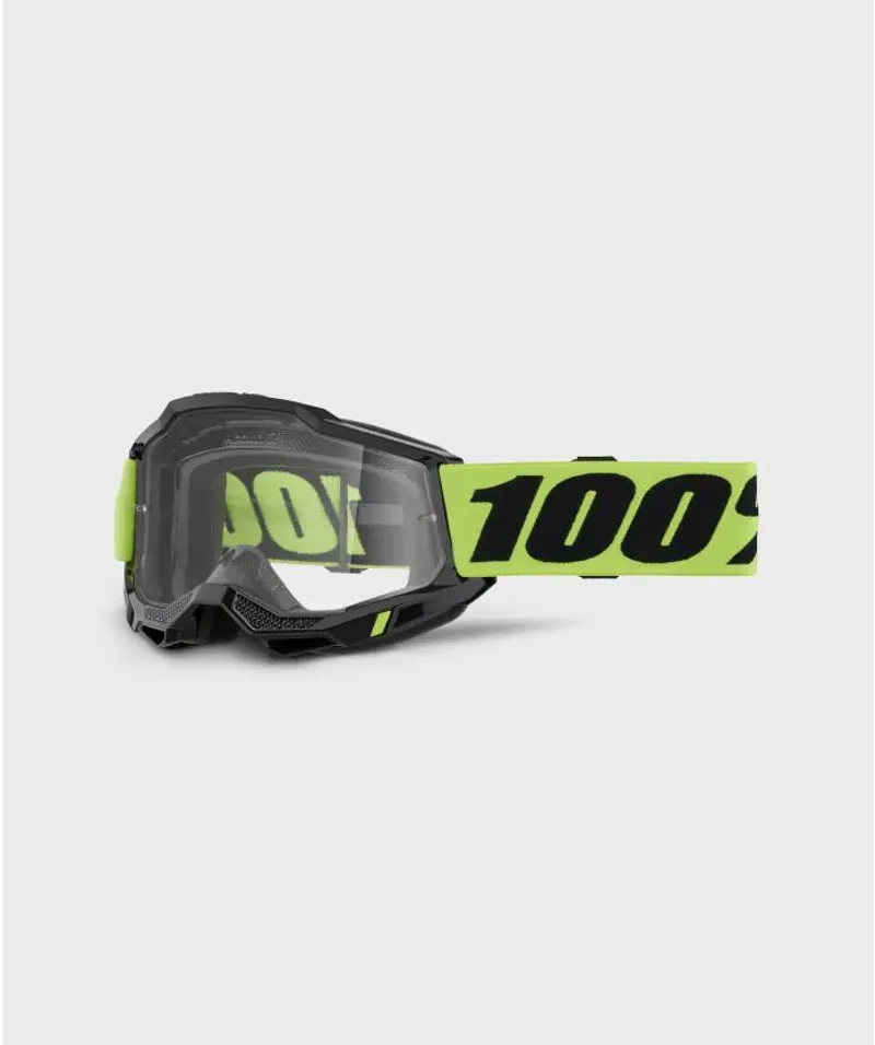 100 Percent Accuri 2 Junior MTB Goggle Neon Yellow/Clear Lens