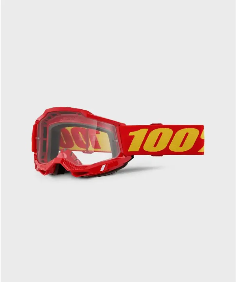 100 Accuri 2 OTG  MTB Goggle / Clear Lens Red