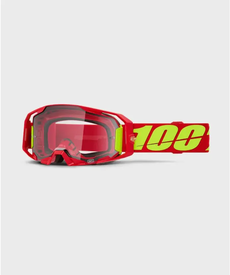 100 Percent Armatic MTB Goggle Red/Clear Lens