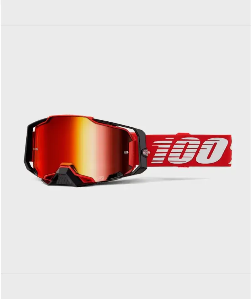 100 Percent Armega MTB Goggle Red / Mirror Red Lens Red Mirror