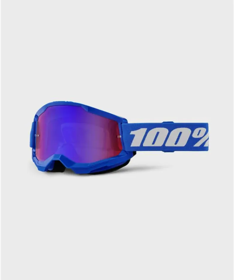 100 Percent Strata 2 MTB Goggle / Mirror Red/Blue Lens Blue