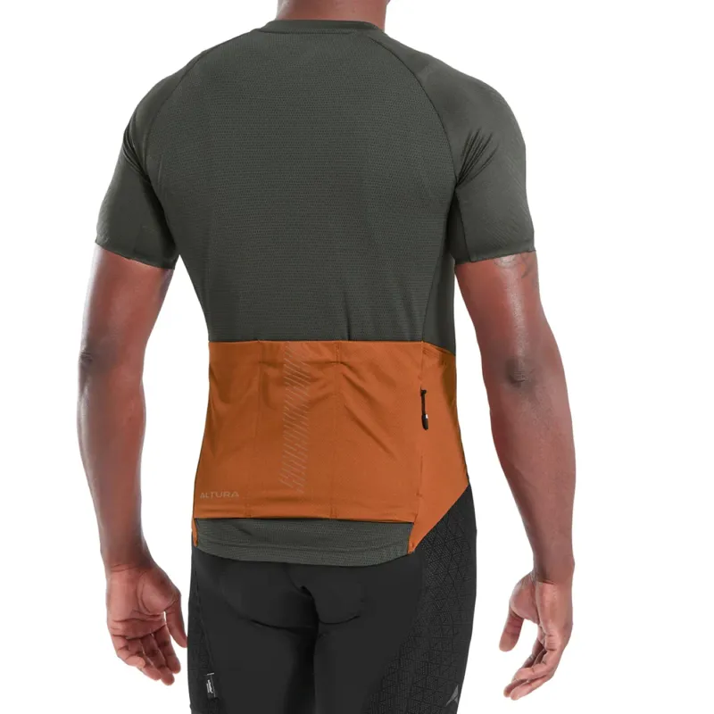 Altura Endurance Short Sleeve Cycling Jersey Carbon/Rust-1