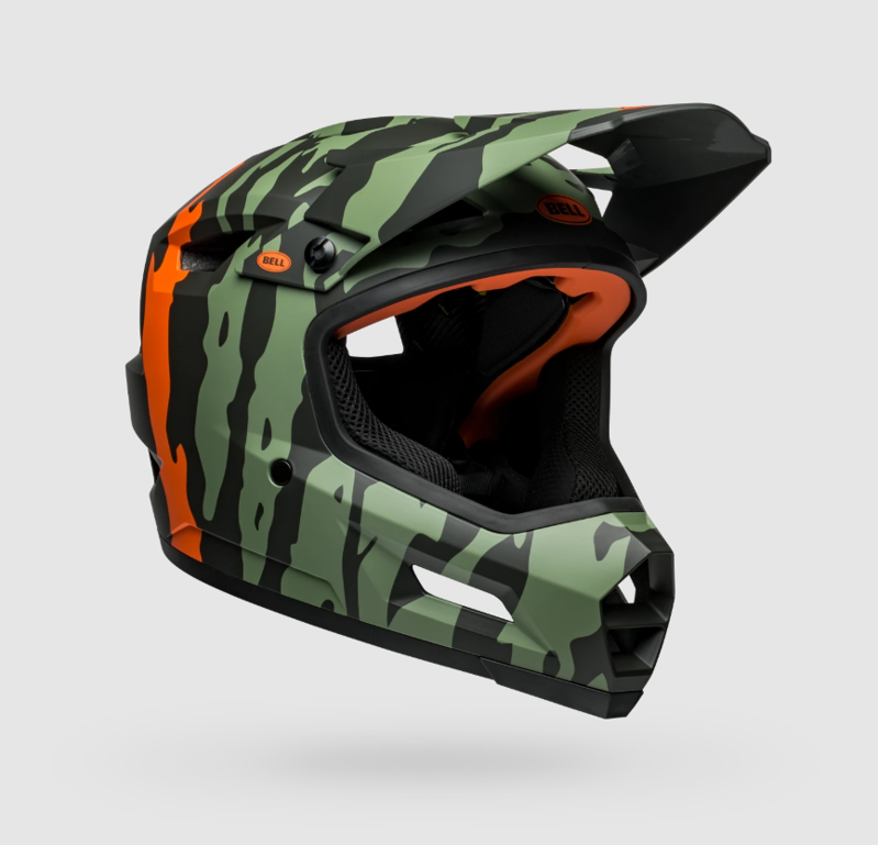 Bell Sanction 2 DLX MIPS MTB Full Face Helmet Ravine Dark Green/Orange-1
