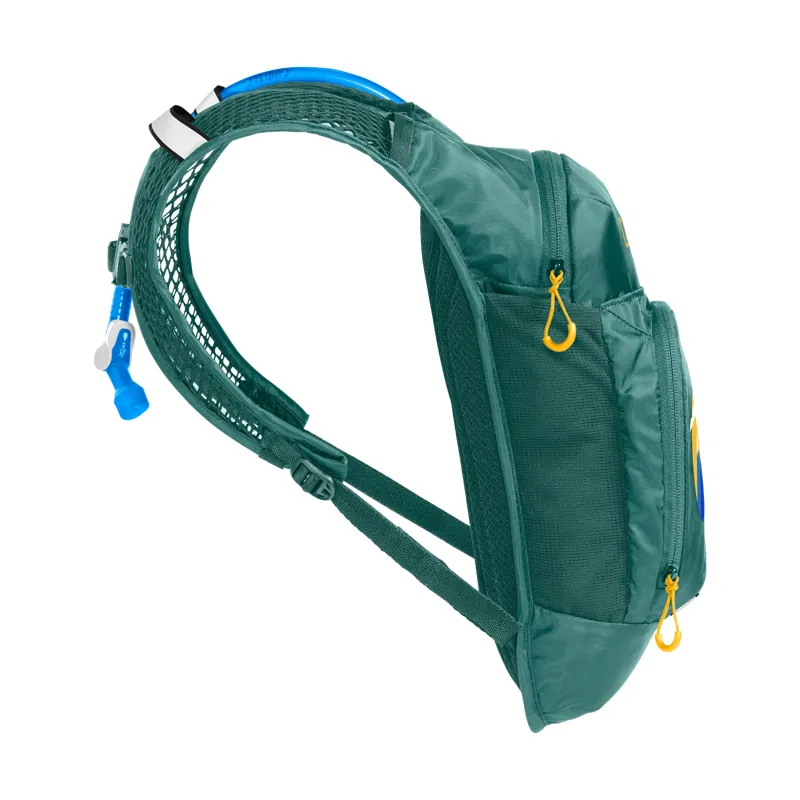 CamelBak Kids' Mini M.U.L.E. Hydration Pack With 1.5L Reservoir: GREEN/ MOUNTAINS 3l-2