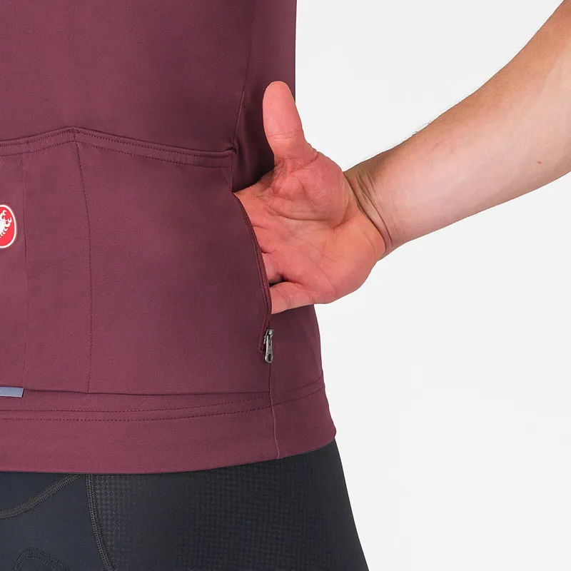 Castelli Prologo Lite Jersey Bordeaux/Silver Grey-4