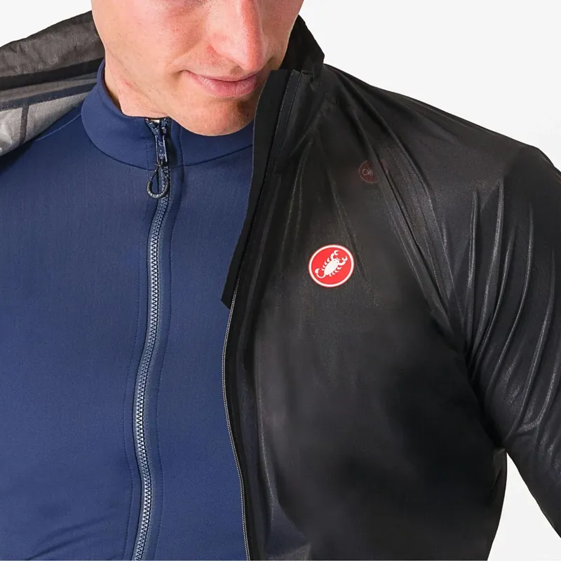 Castelli Squall Shell Jacket Light Black/Silver Grey-2