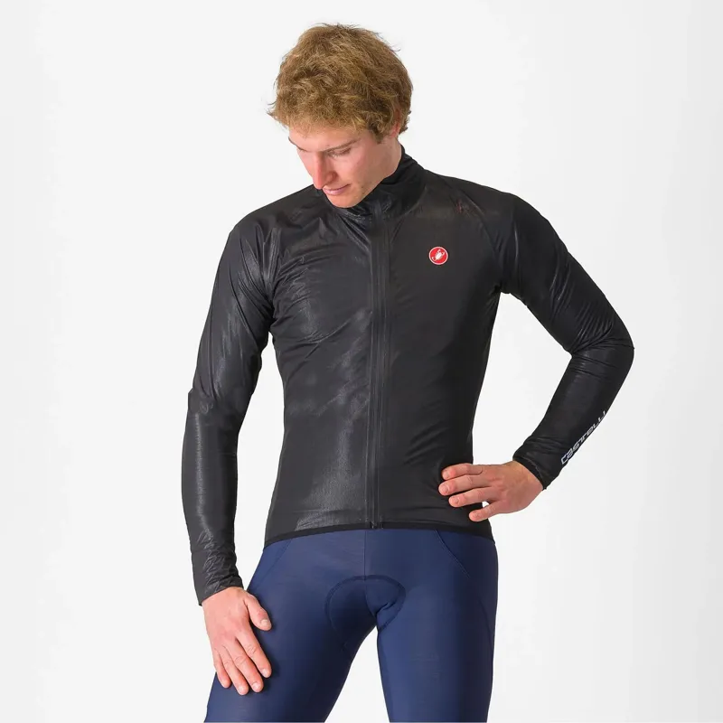 Castelli Squall Shell Jacket Light Black/Silver Grey
