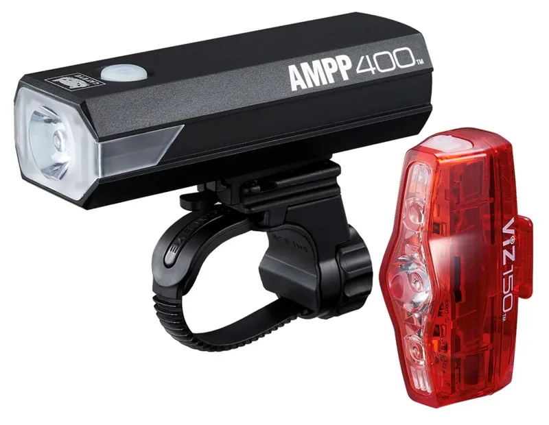 Cateye AMPP 400/Viz 150 Bike Light Set Black
