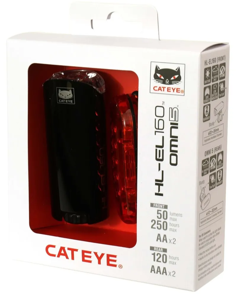 Cateye El-160 and Omni 5 Bike Light Set-9