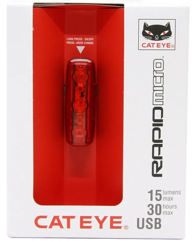 Cateye Rapid Micro USB Rechargeable Rear Light-5