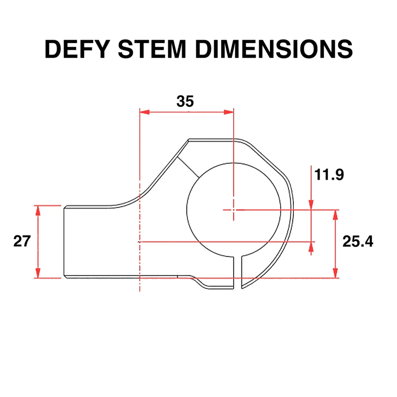 DMR Defy35 Vapour Blast Stems 31.8mm Silver-3