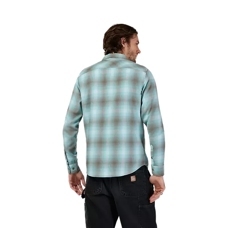 Fox Survival Fannel Shirt Vintage wash Blue-3