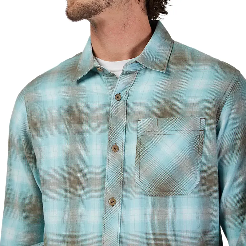 Fox Survival Fannel Shirt Vintage wash Blue-6