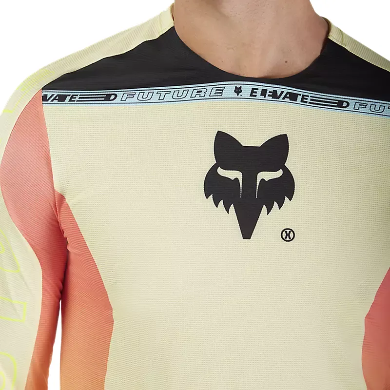 Fox Flexair Elevated Long Sleeve Jersey Lemonade-4