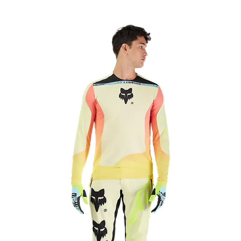 Fox Flexair Elevated Long Sleeve Jersey Lemonade-2