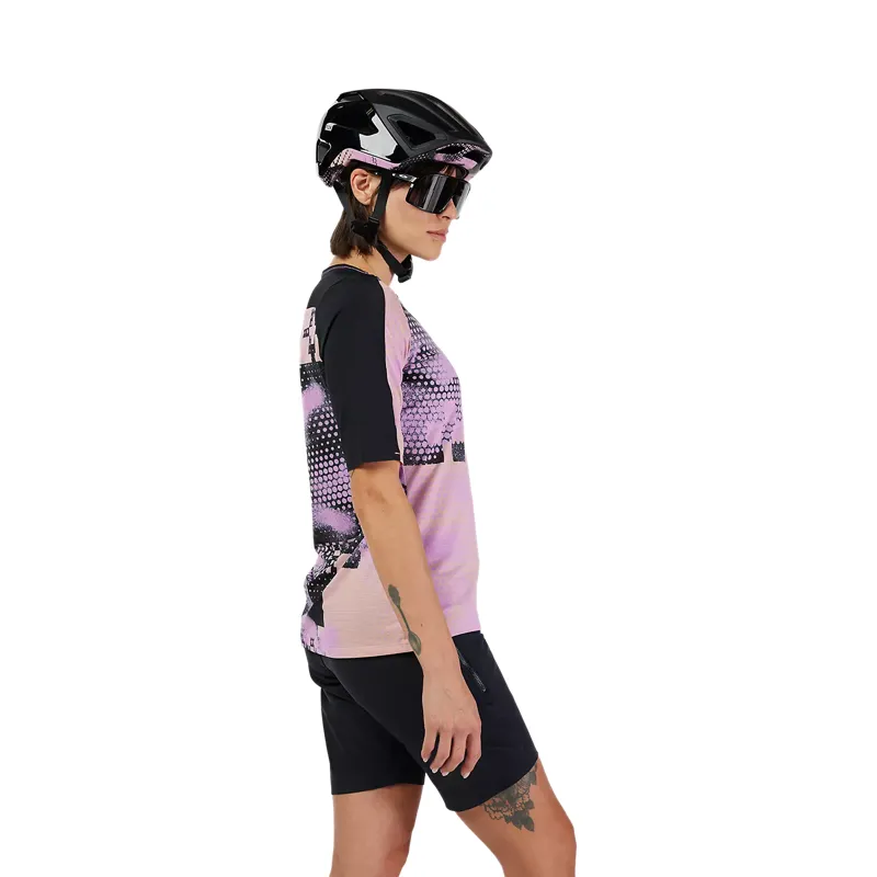 Fox Flexair Ascent Pulse Short Sleeve Jersey Women Rose-4