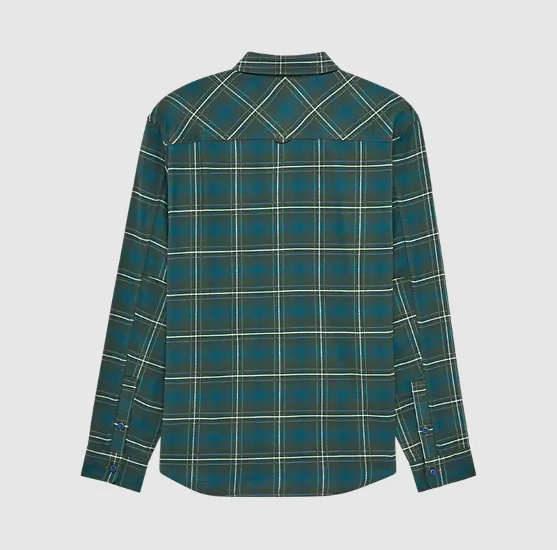 Fox Survivalist Stretch Flannel Long Sleeve Shirt Dark Sage Green-1