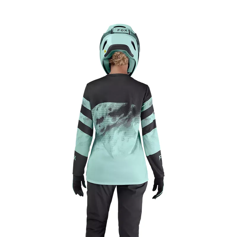 Fox Ranger Kairos Long Sleeve Jersey Women Turquoise-3