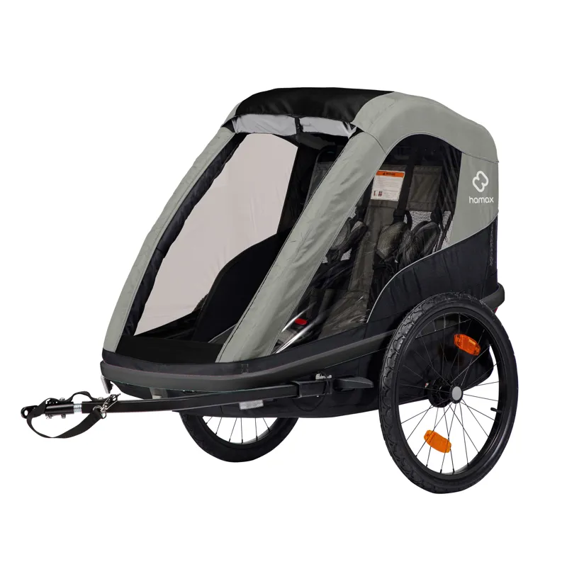 Hamax Avenida One Child Bike Trailer Olive Green single