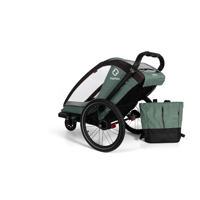 Hamax Cocoon Child Bike Trailer Green/ Black -5