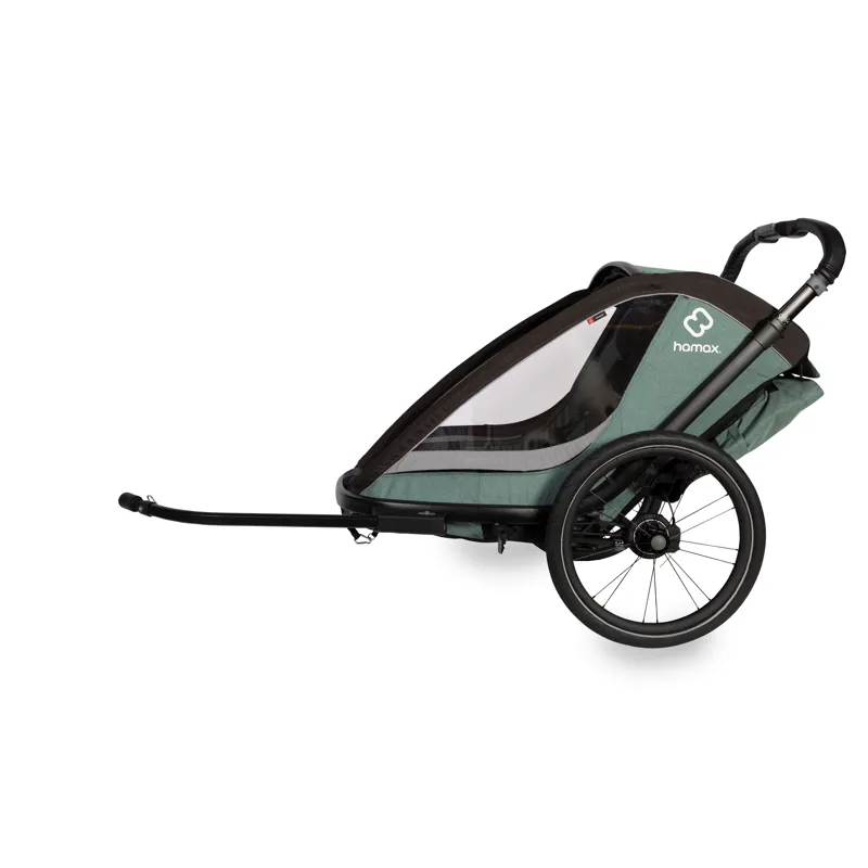 Hamax Cocoon Twin Child Bike Trailer Green/ Black -1