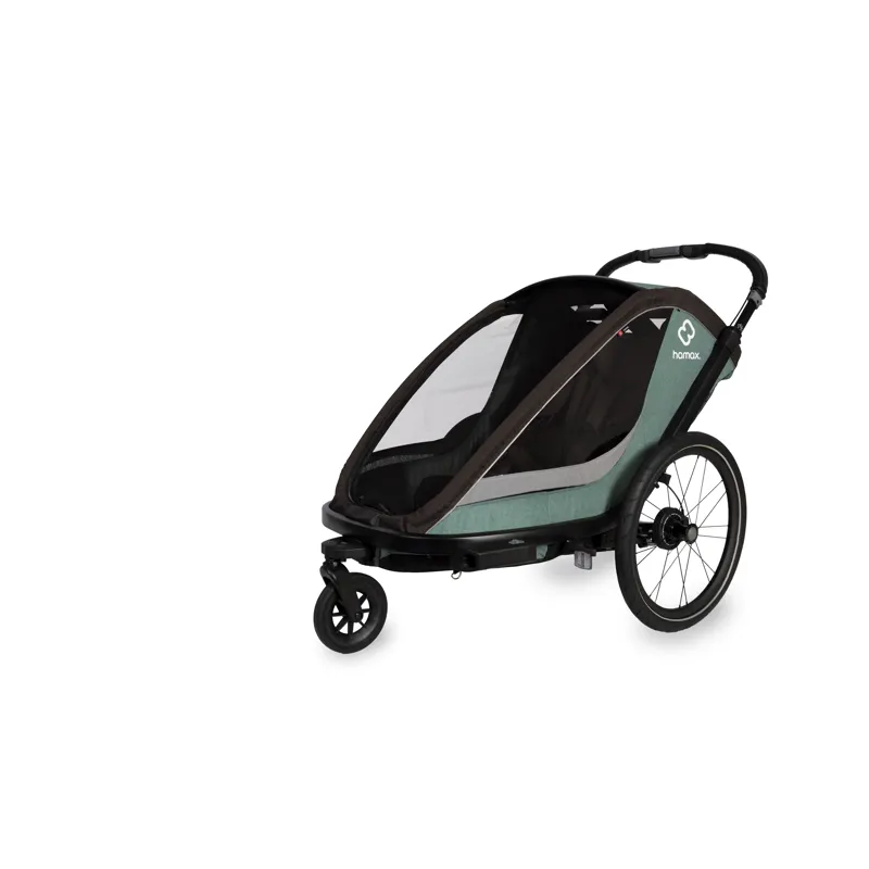 Hamax Cocoon Twin Child Bike Trailer Green/ Black -4