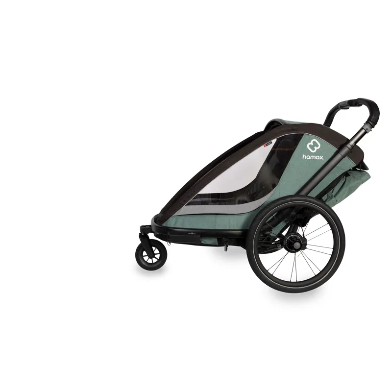 Hamax Cocoon Twin Child Bike Trailer Green/ Black -5