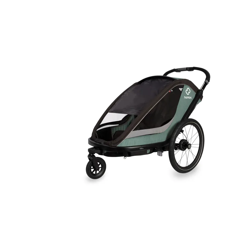 Hamax Cocoon Twin Child Bike Trailer Green/ Black -6