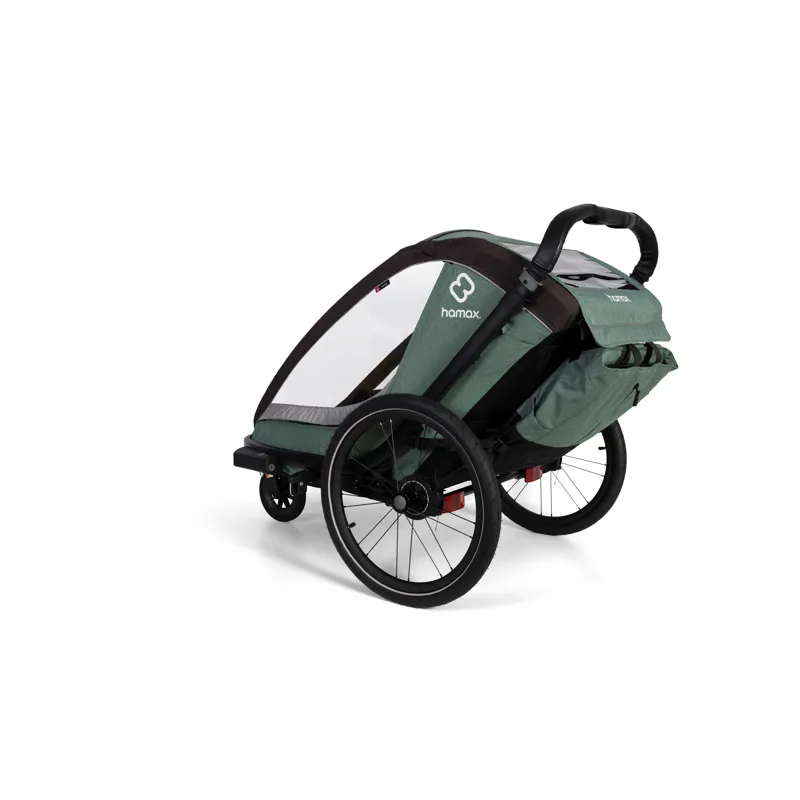 Hamax Cocoon Twin Child Bike Trailer Green/ Black -9