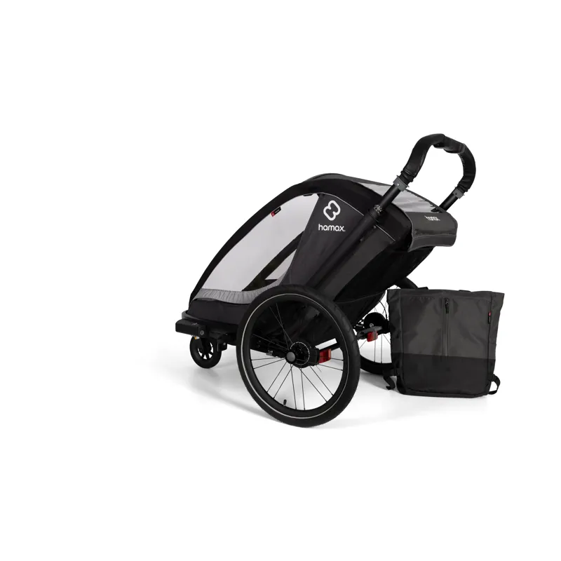 Hamax Cocoon Twin Child Bike Trailer Grey/ Black -11