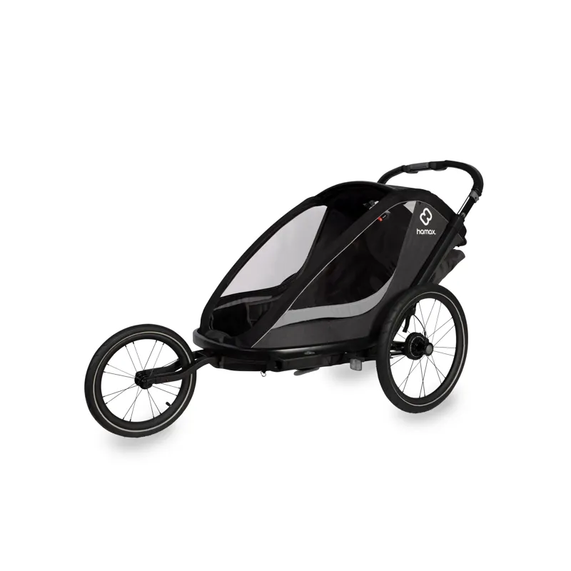 Hamax Cocoon Twin Child Bike Trailer Grey/ Black -2