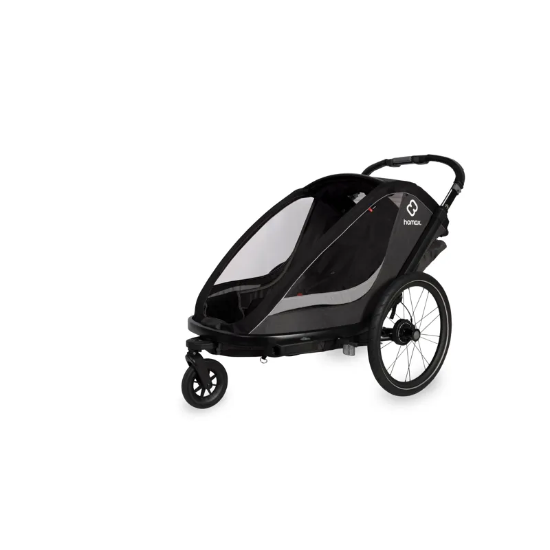 Hamax Cocoon Twin Child Bike Trailer Grey/ Black -4