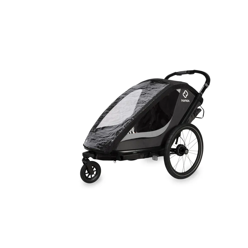 Hamax Cocoon Twin Child Bike Trailer Grey/ Black -6