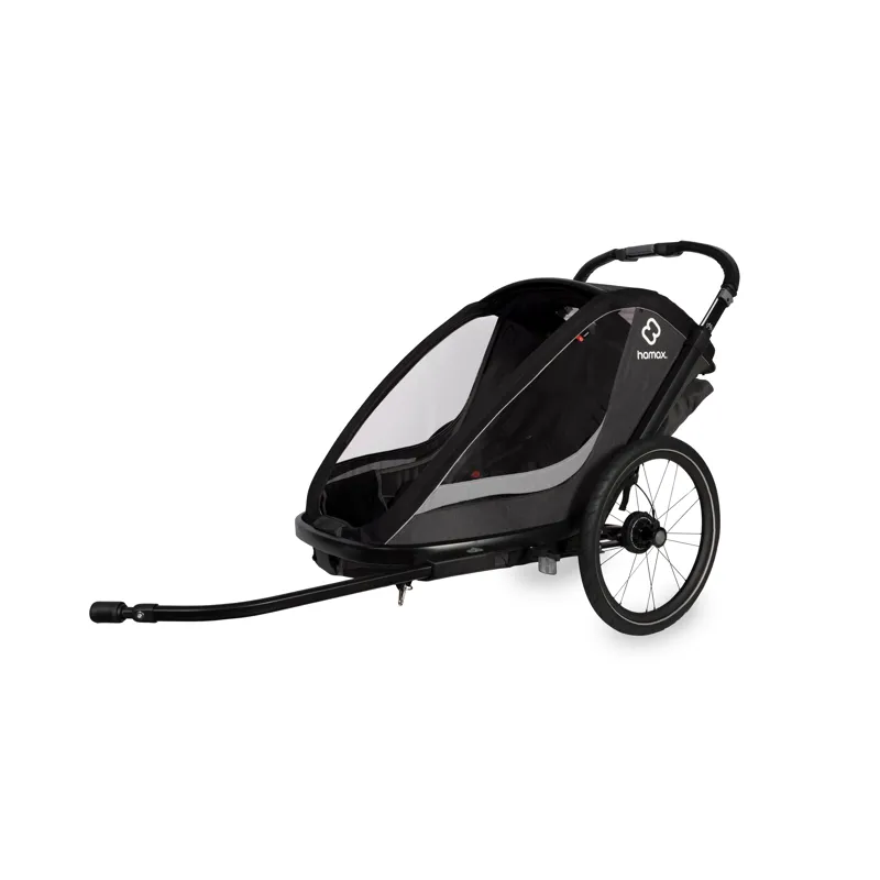 Hamax Cocoon Twin Child Bike Trailer Grey/ Black 