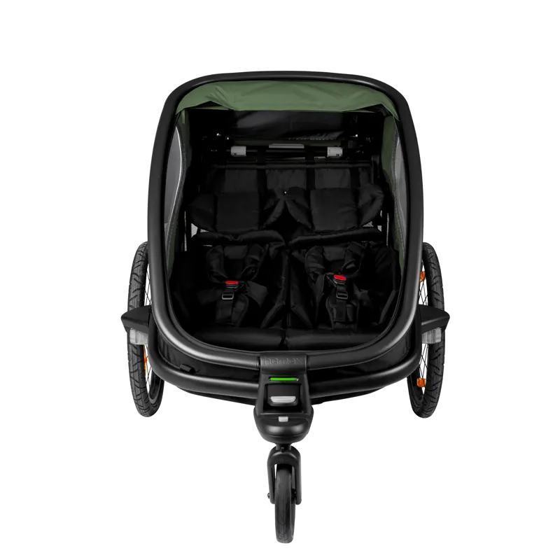 Hamax Outback Child Bike TwinTrailer Green Black-1
