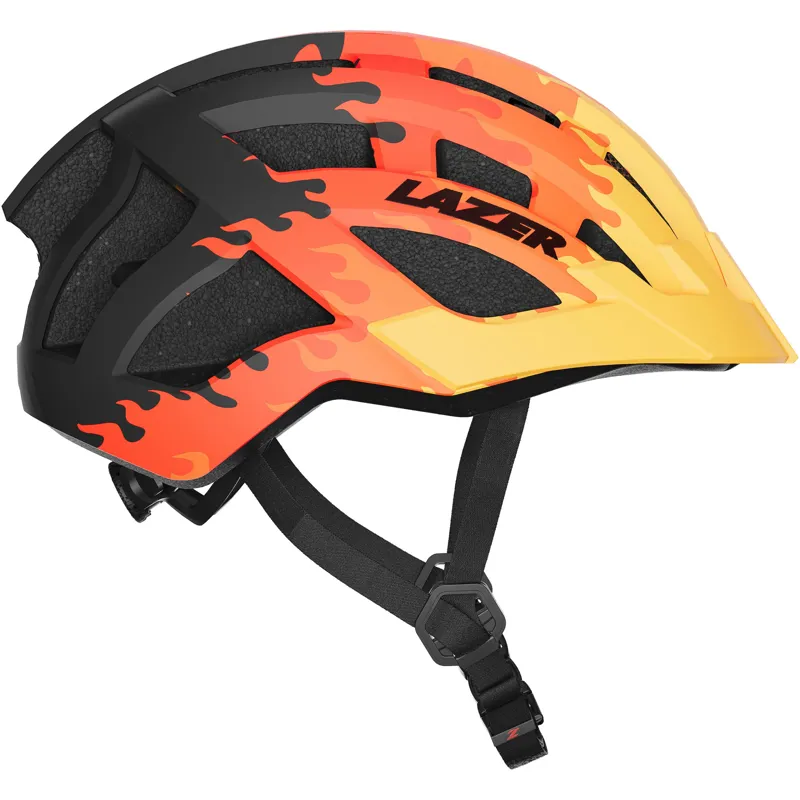 HELM J2 Matt Flames OE UNI Matt Orange Reds uni-youth