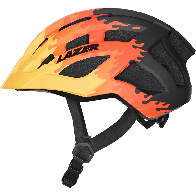 HELM J2 Matt Flames OE UNI Matt Orange Reds uni-youth-2