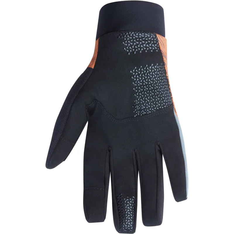 Madison Flux Waterproof Trail Gloves Rust Orange Perforated Bolts-1