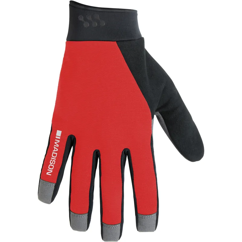 Madison Freewheel Gel Pad Trail Gloves True Red