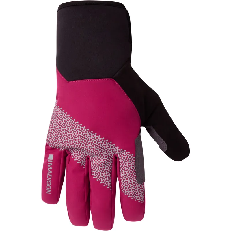 Madison Stellar Reflective Waterproof Thermal Gloves Magenta Pink
