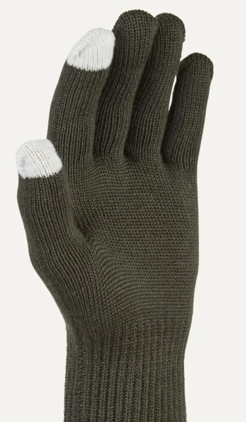 SealSkinz Hanworth Solo Merino Glove One Size Olive-1