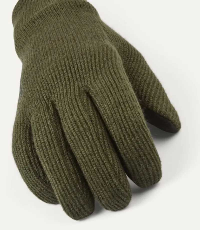 SealSkinz Necton Windproof All Weather Knitted Glove Olive-1