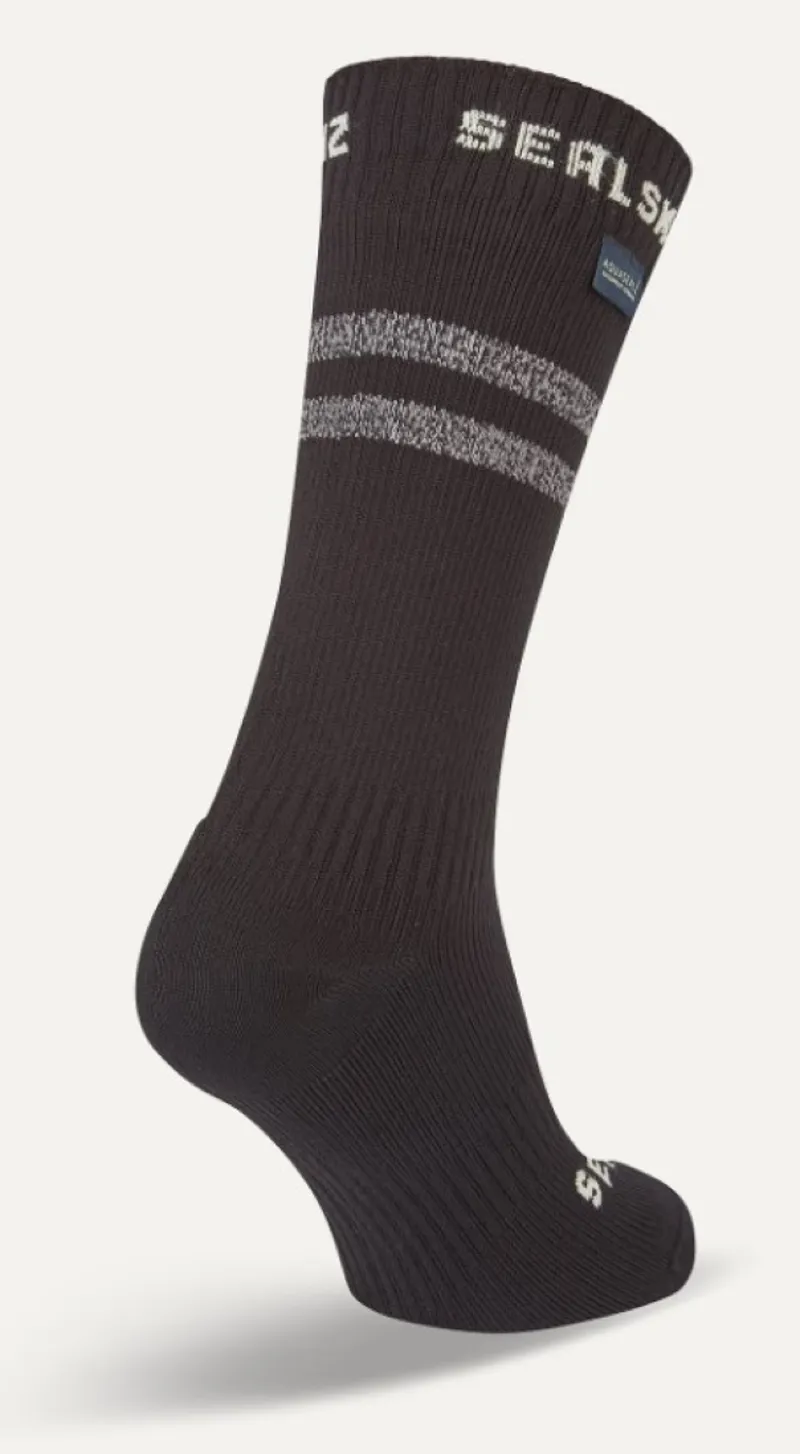 SealSkinz Runton Waterproof Cold Weather Mid Length Sock with Hydrostop Black-1