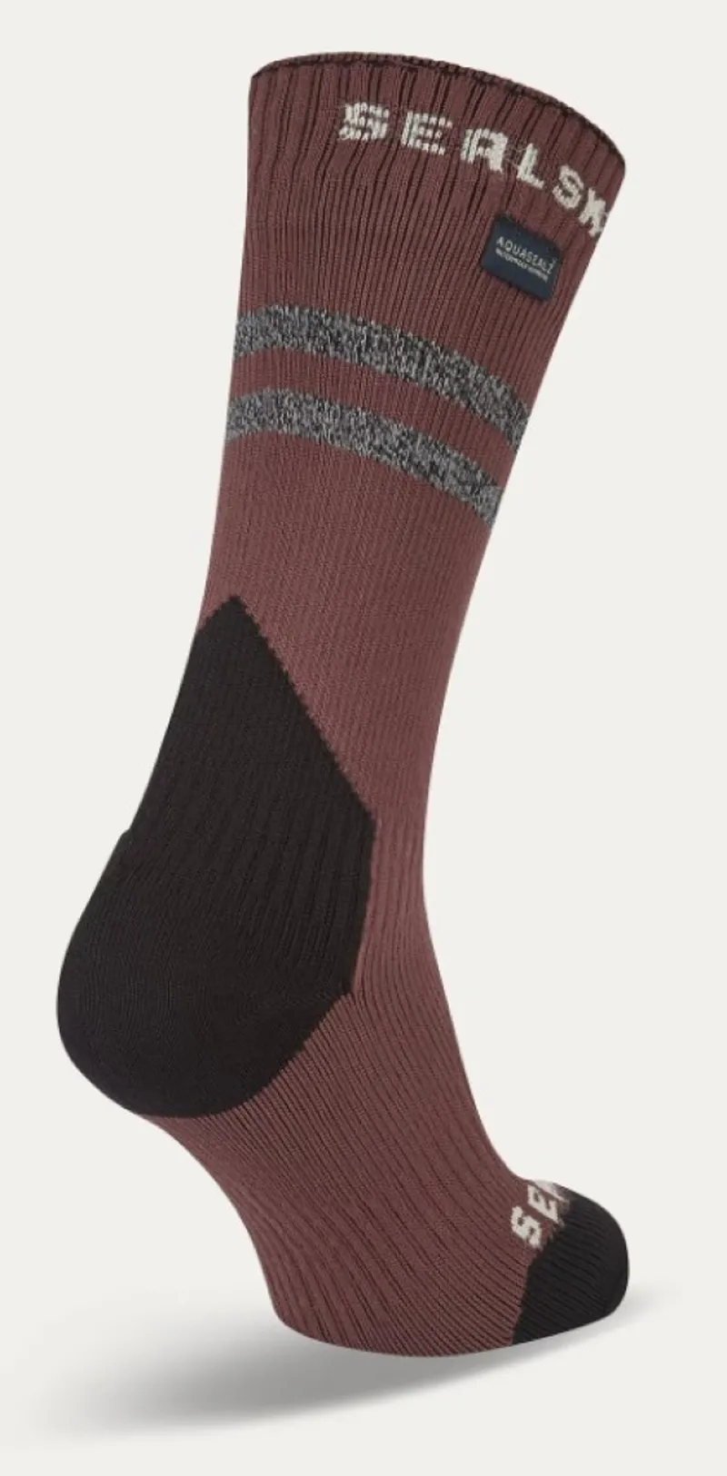 SealSkinz Runton Waterproof Cold Weather Mid Length Sock with Hydrostop Burgundy-1