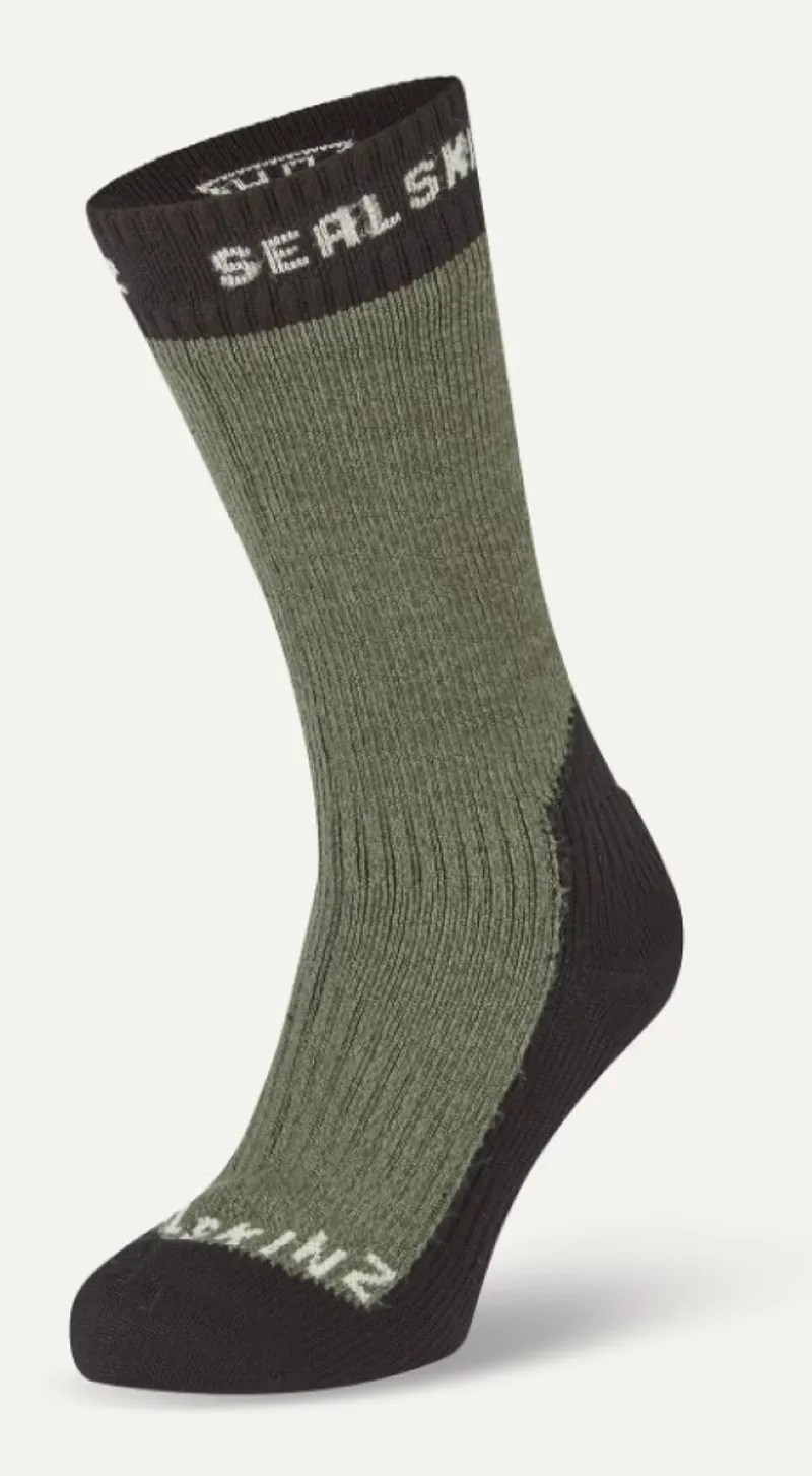SealSkinz Stanfield Waterproof Extreme Cold Weather Mid Length Sock Olive