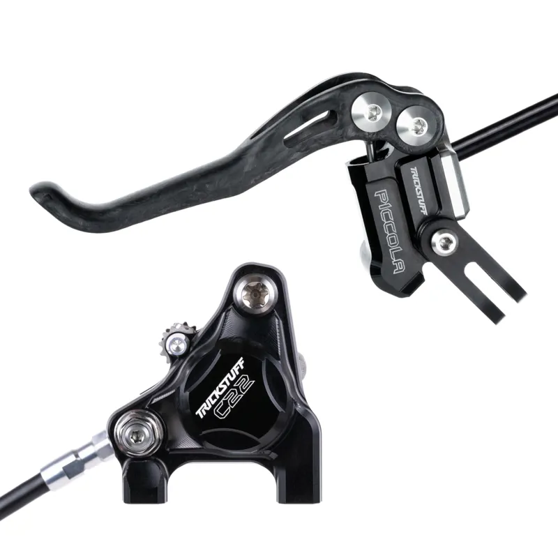 Trickstuff Piccola Disc Brake Set Flat Mount Black/Silver