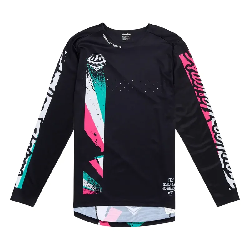 Troy Lee Sprint Full Pull Long Sleeve Jersey Black