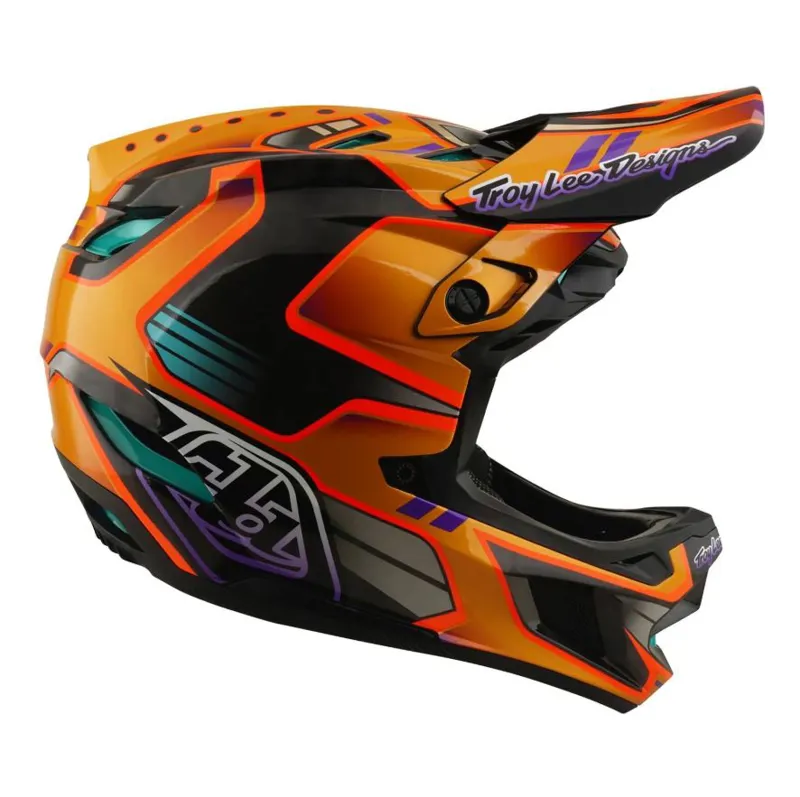 Troy Lee Designs D4 Carbon Helmet Crest Gold-4