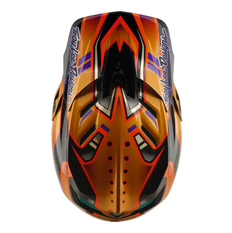 Troy Lee Designs D4 Carbon Helmet Crest Gold-6